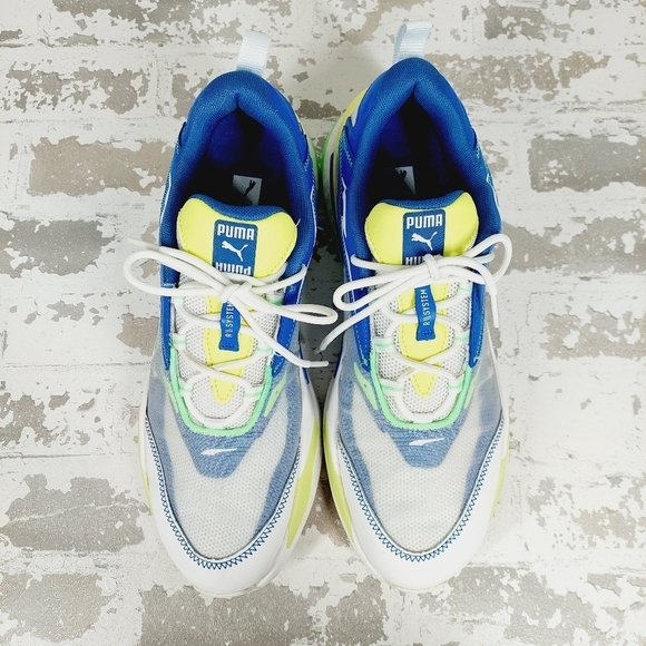 Puma RS Fast Paradise White Blue Lace Up Running Athletic Low Top Sneakers M826 - Picture 6 of 9